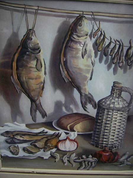 Морской натюрморт с рыбой