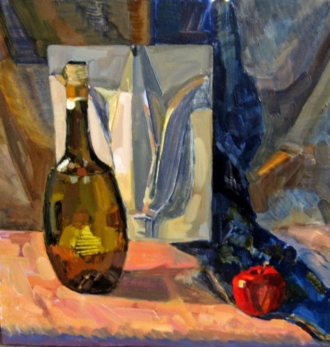 Скрипка гуашью