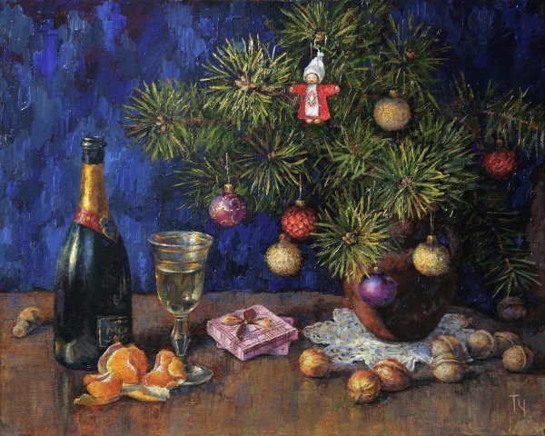 Екатерина Калиновская художник натюрморты новогодние