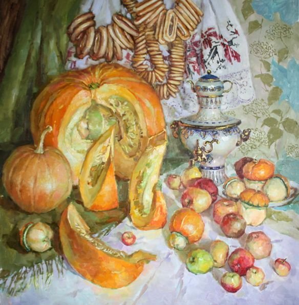 Натюрморт с виноградом Машков