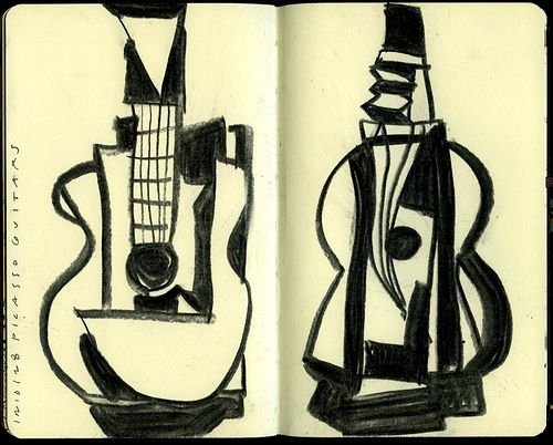 П. Пикассо «скрипка» (1912)