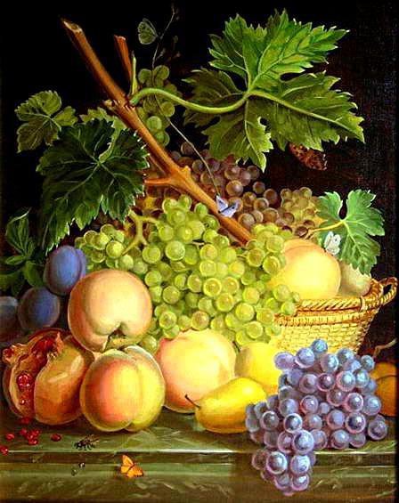 Натюрморт с апельсином вышивка ЭСТЭ