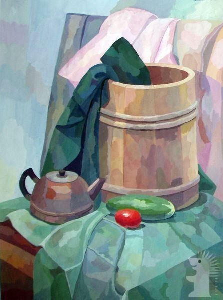 Натюрморт с цилиндрическими предметами