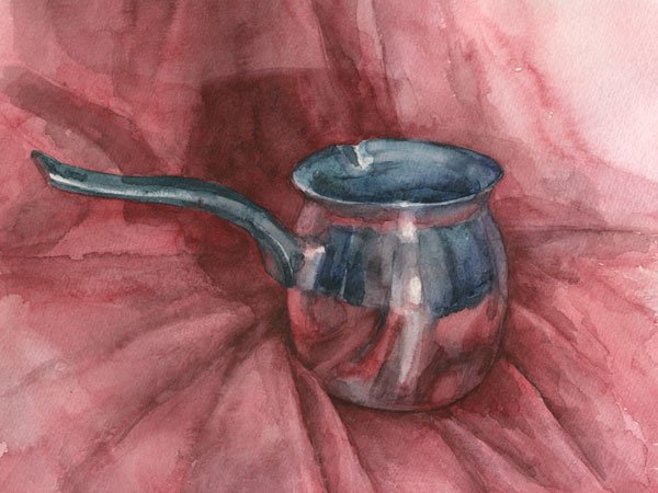 Натюрморт с металлическим предметом гуашью (49 фото)