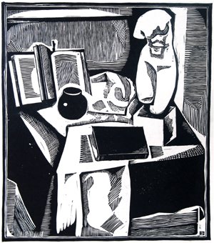 Н. Купреянов «натюрморт с лампой»;