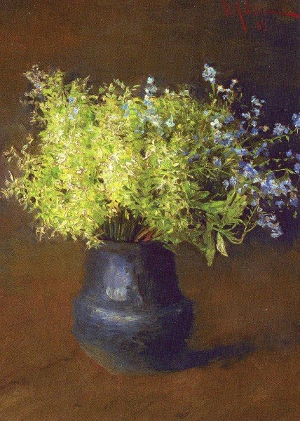 Лесные фиалки и незабудки Левитан