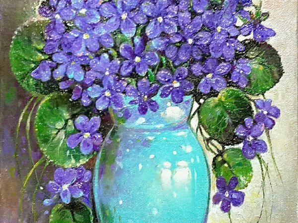 Лесные фиалки и незабудки Левитан