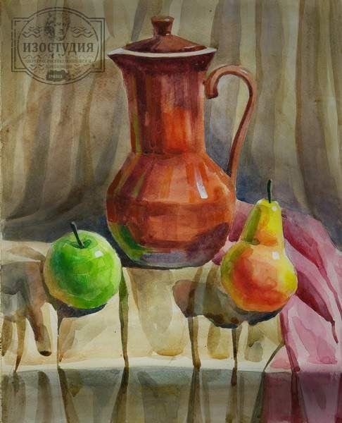 Академическая живопись натюрморт маслом Строгановка