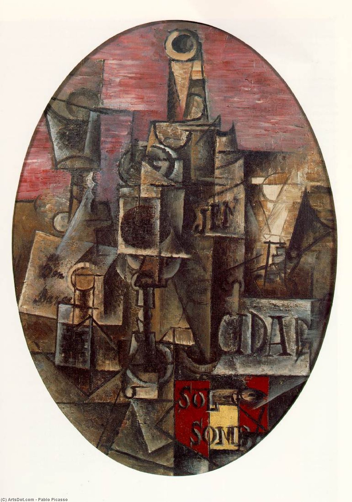 * Пабло Пикассо. Натюрморт с плетеным стулом. 1911 Г. музей Пикассо, Париж