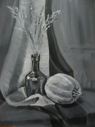 Гризайль натюрморт Академическая живопись