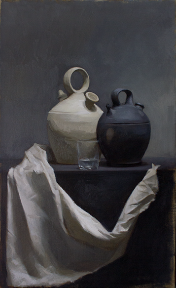 Академический натюрморт маслом гризайль