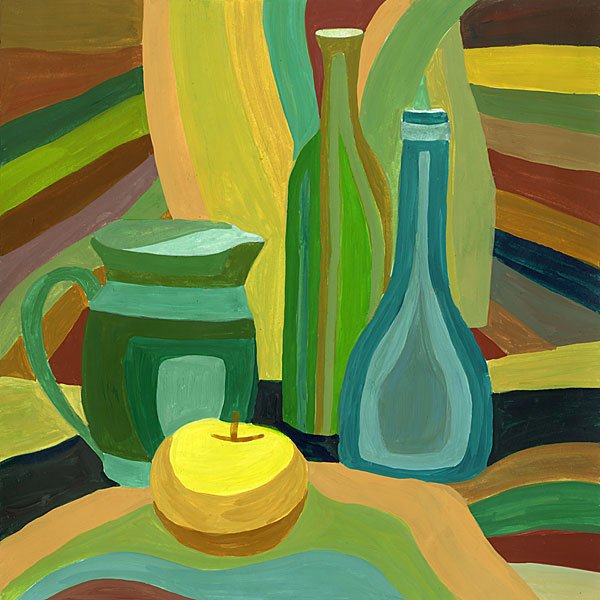 Упражнения по цветоведению в художественной школе