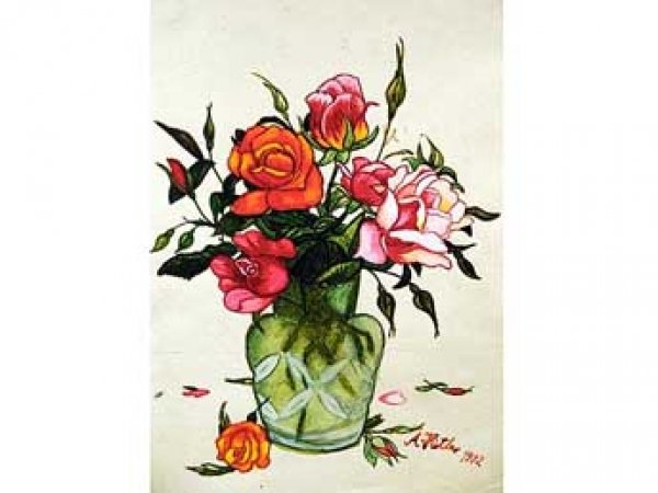 Картины Адольфа Гитлера цветы