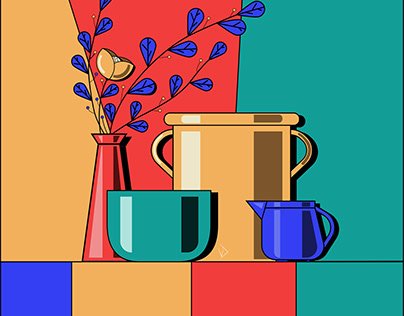 Натюрморт в иллюстраторе
