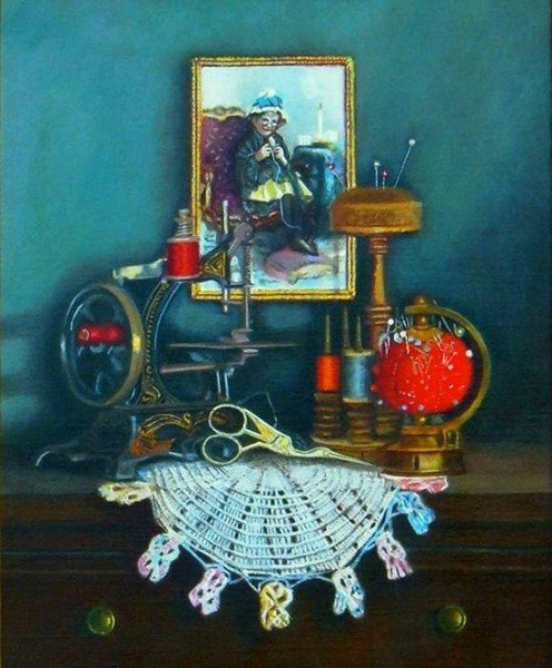 Натюрморт со швейной машинкой