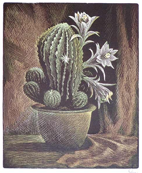 Декоративная живопись кактусы