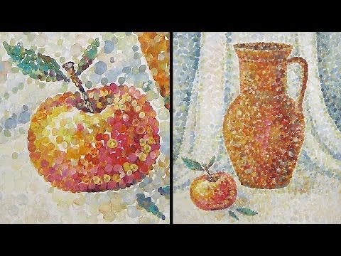 Техника в акварели пуантель