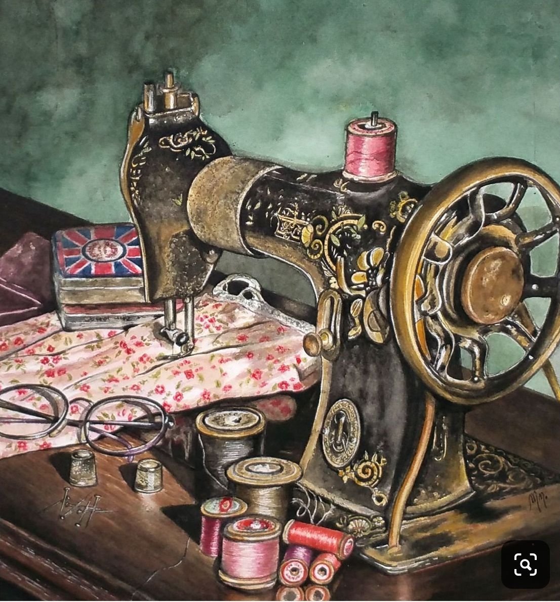 Швейная машинка в живописи