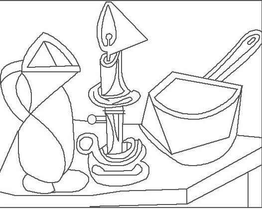 Стилизованный натюрморт раскраска