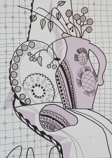 Декоративный натюрморт раскраска