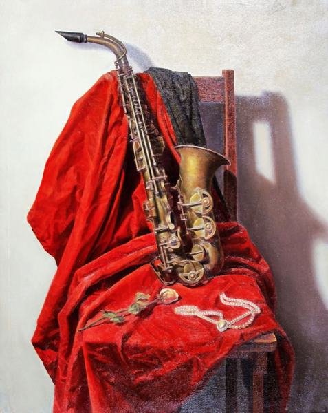 Натюрморт с саксофоном