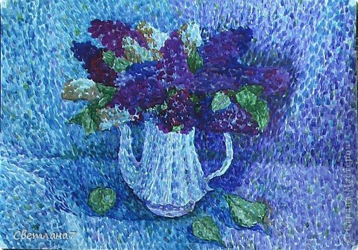 Пуантилизм холодная гамма