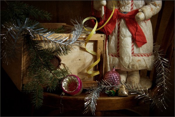 Новогодний натюрморт пастелью