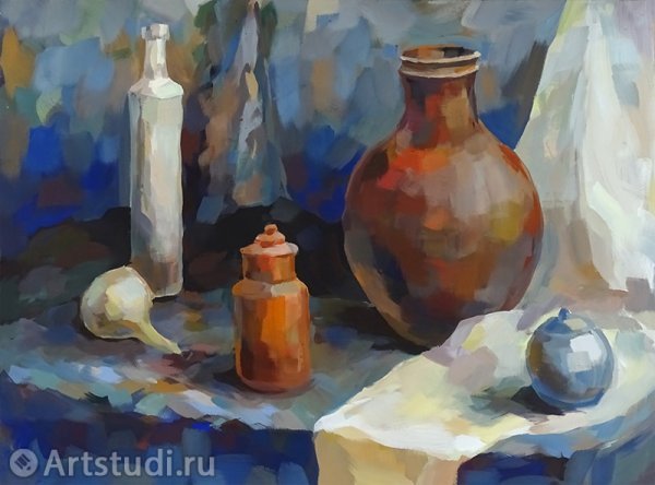Академическая живопись натюрморт темпера кубизм