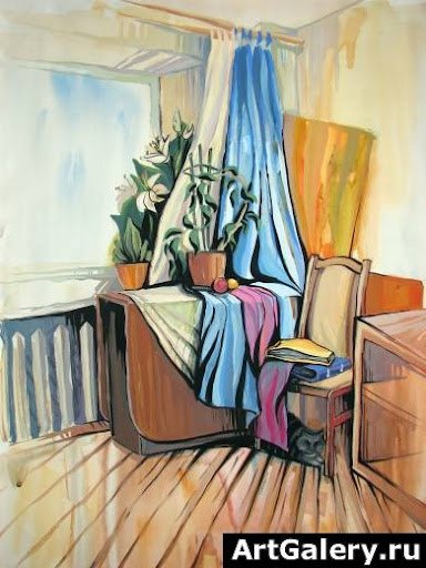 Этюд натюрморта в интерьере