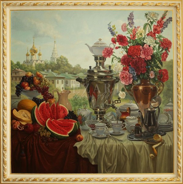 Кустодиев вечернее чаепитие