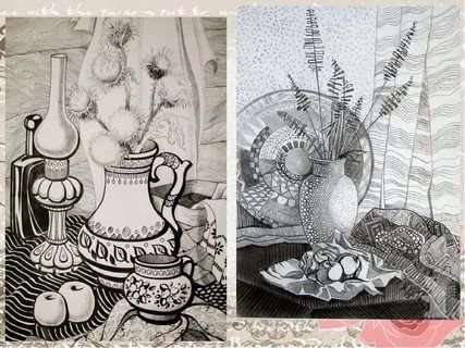 Эстамп линогравюра натюрморт