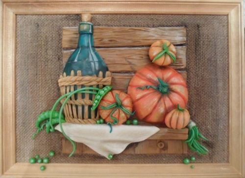 Тыква из соленого теста