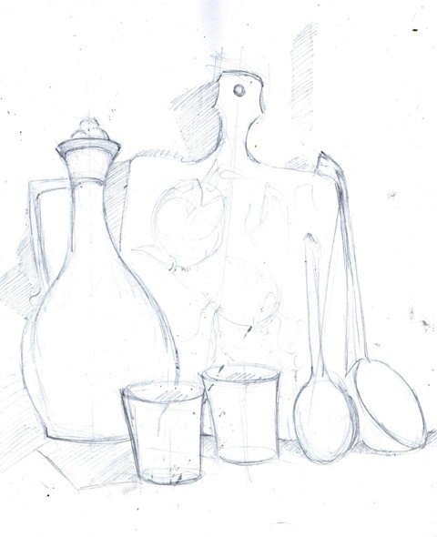 Натюрморт из предметов кухонной утвари