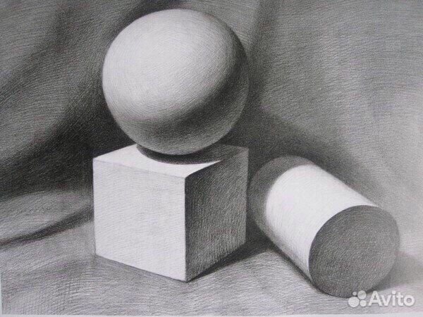 Геометрические фигуры с тенью