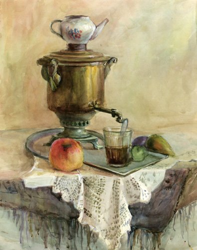 Илья Машков натюрморт с самоваром