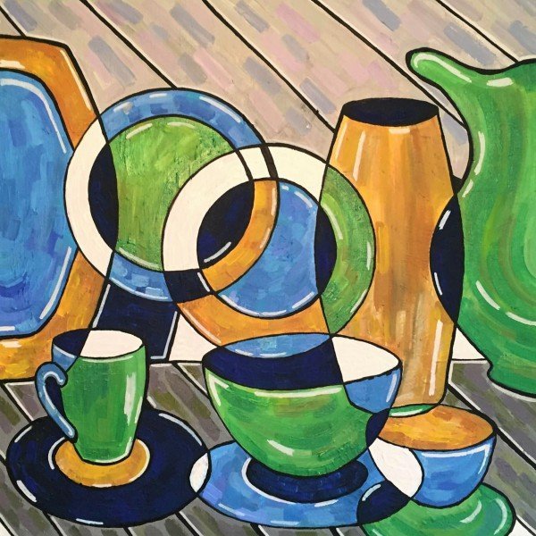 Декоративный натюрморт разбеленный колорит