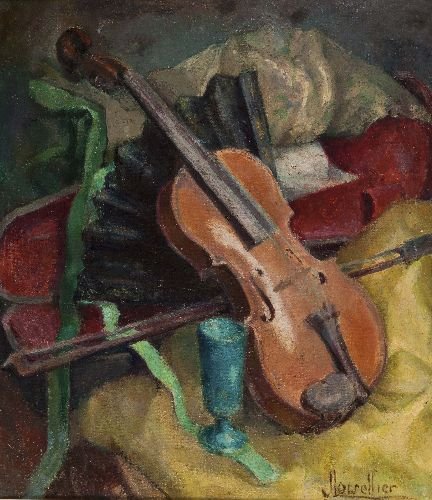 Декоративная живопись со скрипкой