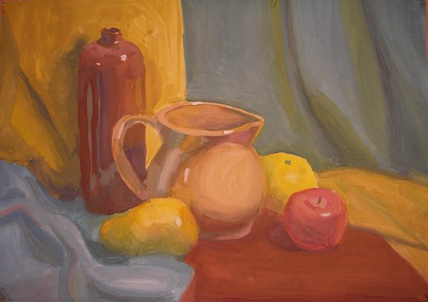 Натюрморт в зеленом цвете