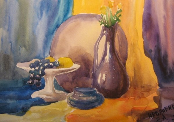 Натюрморт гуашью простой