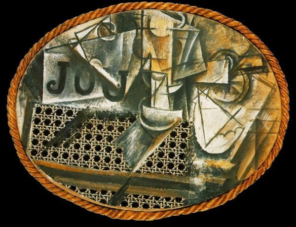 Пабло Пикассо натюрморт с соломенным стулом