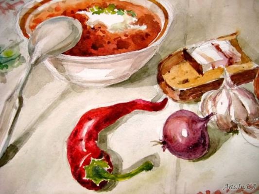 Борщ в живописи