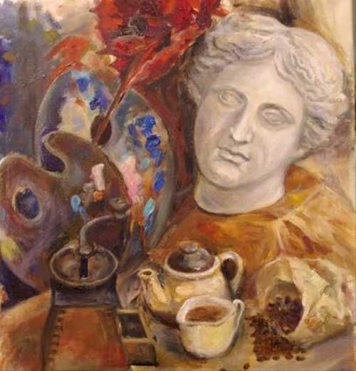 Натюрморт с гипсовой головой