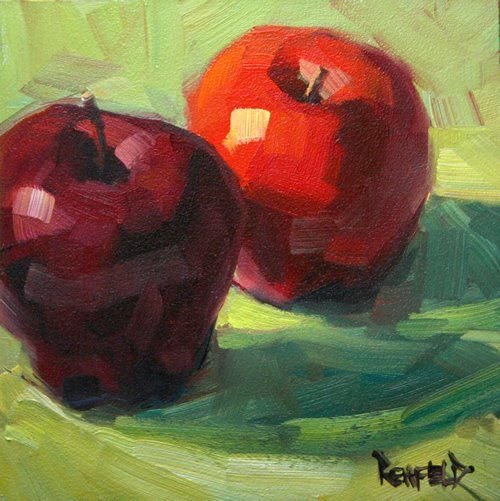 Живопись гуашью натюрморт яблоки