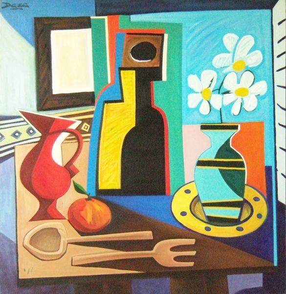 Мандолина и гитара Пикассо картина
