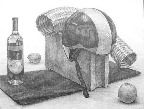 Натюрморт карандашом спортивный (49 фото)