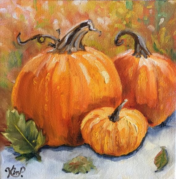 Тыква акрилом