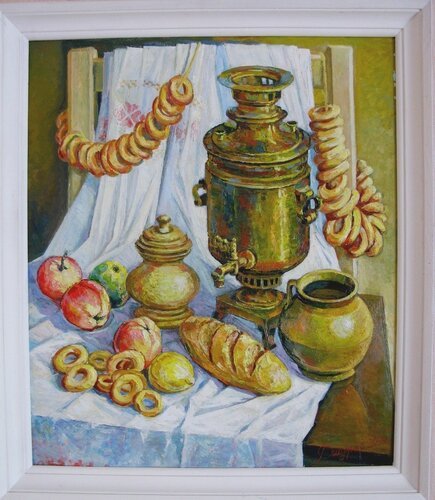 Алексей Зотов. Натюрморт с самоваром