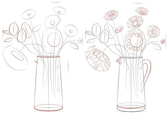 Натюрморт с цветами легкий