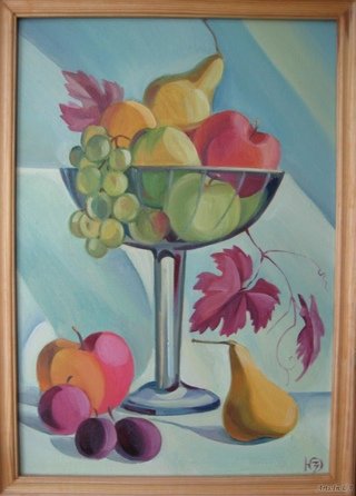 Натюрморт ваза с фруктами