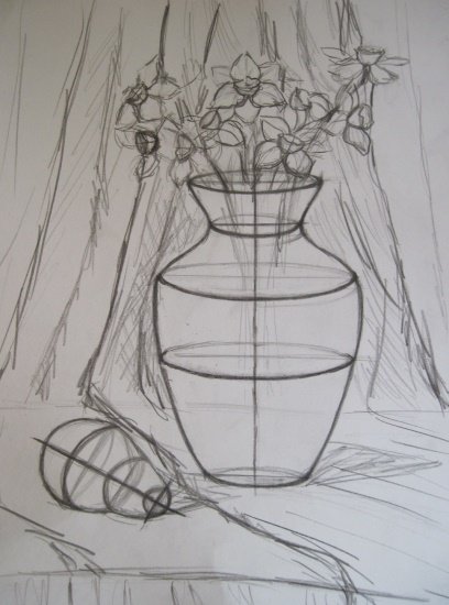 Рисование с натуры предметов комбинированной формы